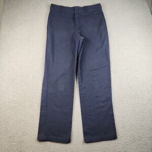 Dickies Pants Men's 33x32 874 Original Fit Flex Dark Blue Straight Leg Workwear
